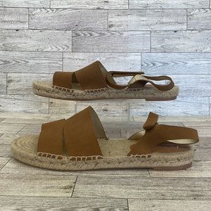 Anthropologie Maypol Tan Suede Flat Sandal